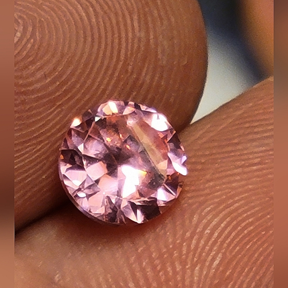 2.60ct Pink Morganite 7mm Round Cut Loose Gemstone Diamond Style Ring Size Gem - Picture 1 of 8
